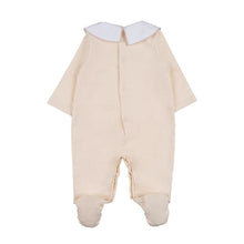 Load image into Gallery viewer, Beige Teddy Collar Babygrow