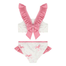 Load image into Gallery viewer, Pink &amp; White Bows Bikini