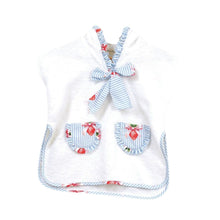 Load image into Gallery viewer, White Towelling Strawberries Poncho