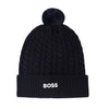 PRE ORDER - Babies Navy Cable Knit Pom Pom Hat
