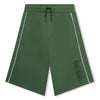 Green Embroidered Logo Shorts