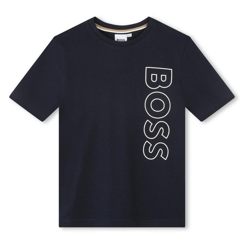 Navy Vertical Logo T-Shirt