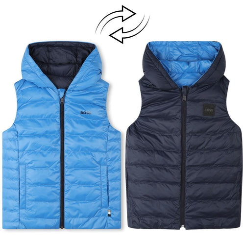 Blue & Navy Reversible Gillet