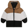 Colour Block Puffer Coat