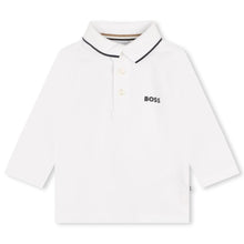 Load image into Gallery viewer, White LS Polo Top