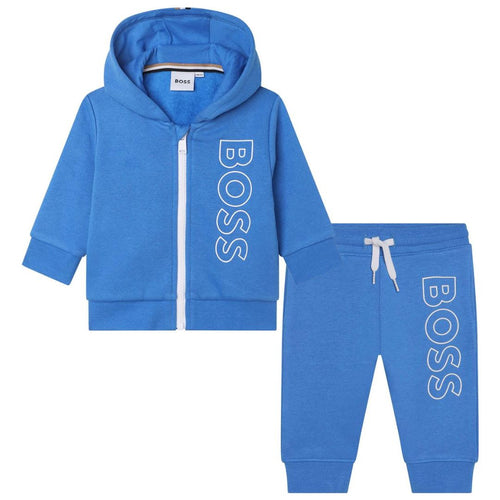 Blue Vertical Logo Tracksuit