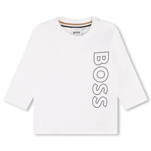 Load image into Gallery viewer, White Vertical Logo Baby T-Shirt