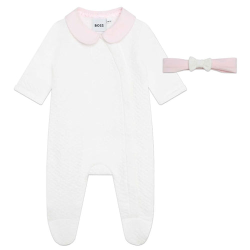 White Babygrow & Headband Gift Box