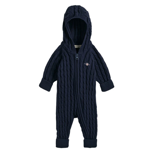 Navy Cable Knitted All In One