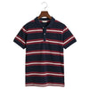 Navy Striped Polo Top