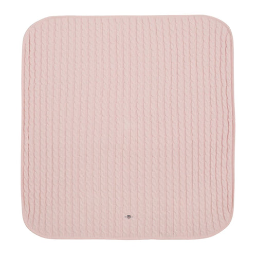 Pink Cable Knitted Blanket