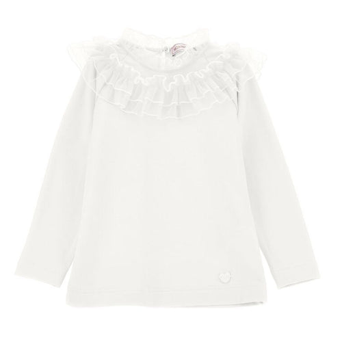 Ivory Frill Collar T-Shirt