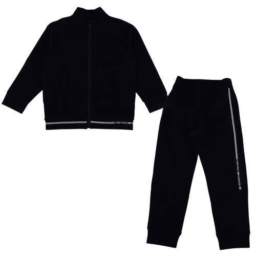 Navy Taped Logo Smart Tracksuit