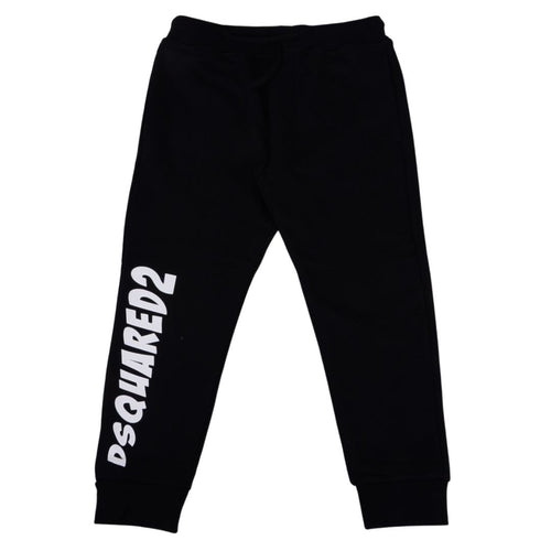 Black Font Size Sweat Bottoms