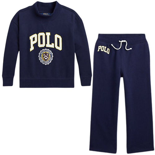 Girls Navy POLO Tracksuit
