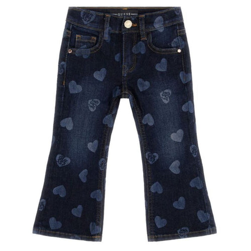 Dark Denim Heart Boot-Cut Jeans