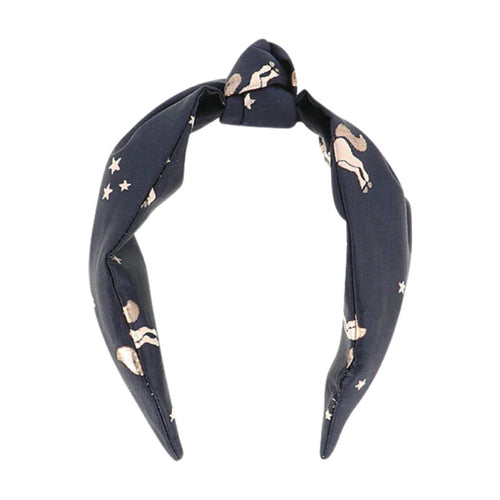 Navy Unicorn 'Lourdes' Headband