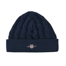 Load image into Gallery viewer, Navy Knitted Logo Hat