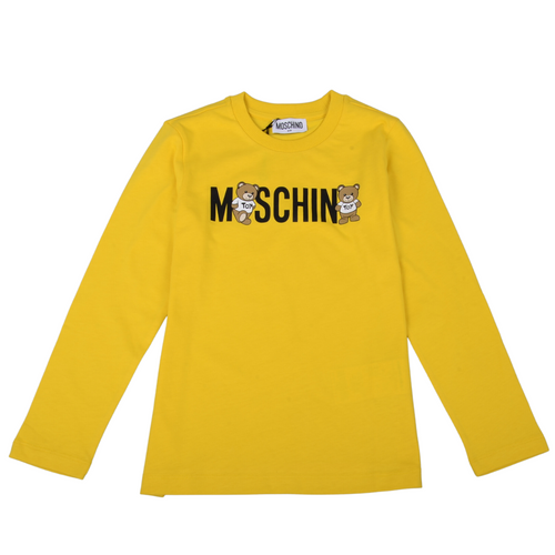 Mustard LS Bear Logo T-Shirt