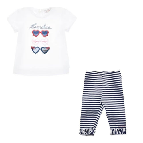 White Sunglasses T-Shirt & Legging Set