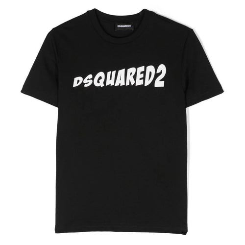 Black Font Size Logo T-Shirt