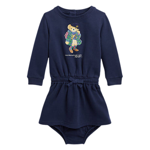 Navy Bear Dress & Knickers