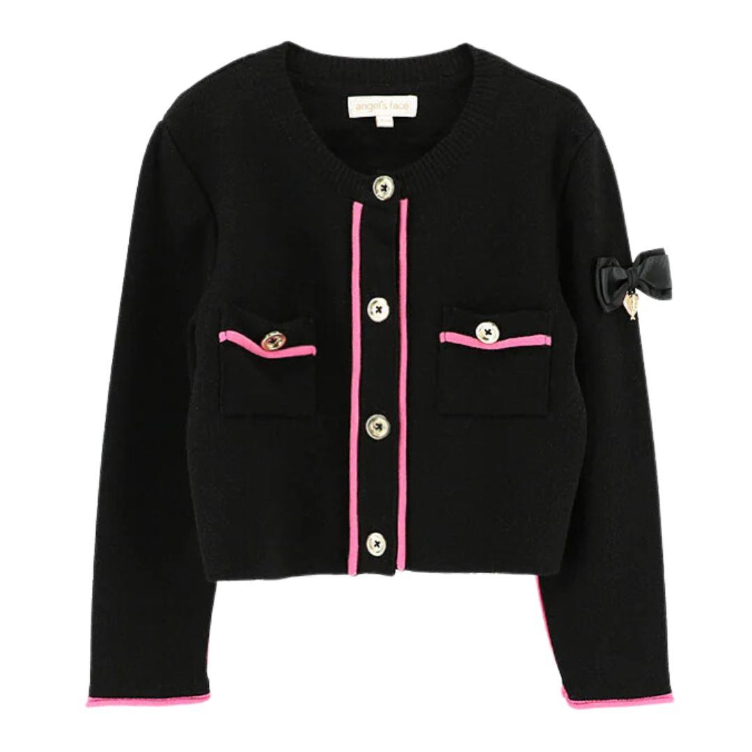 Angel's Face Black Knitted 'Whitney' Jacket – Village Kids