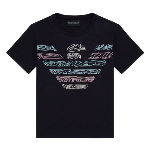 Black Multi Colour Eagle T-Shirt
