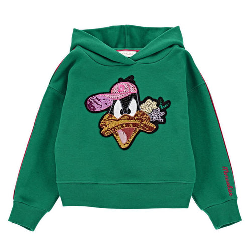 Green 'Daffy' Rhinestone Hoodie