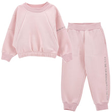 Load image into Gallery viewer, Pink Rhinestone Logo Tracksuit