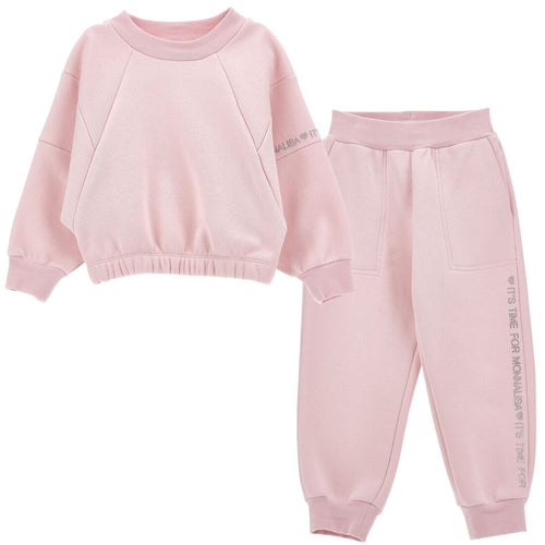 Pink Rhinestone Logo Tracksuit
