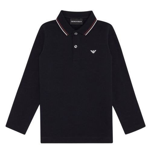 Navy LS Logo Polo Shirt