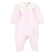Load image into Gallery viewer, Pink Bow Collar Babygrow