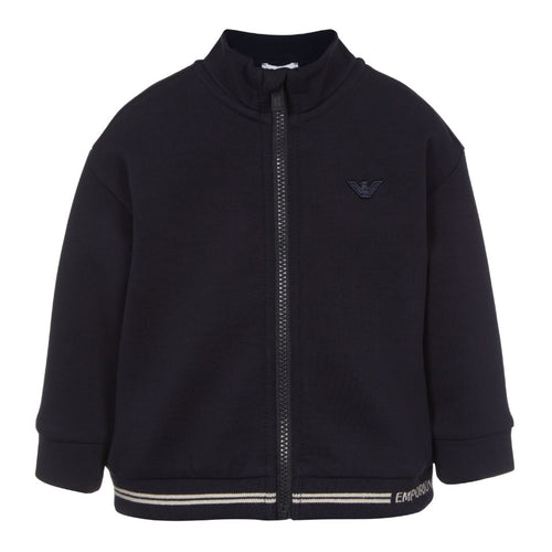 Navy Logo Rimmed Zip Up