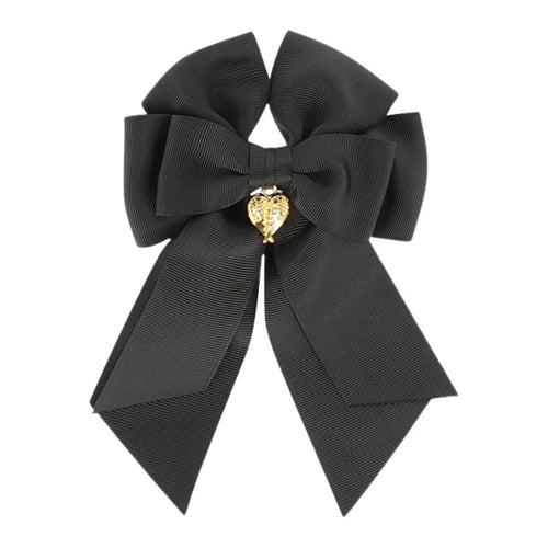 Black 'French' Bow Clip