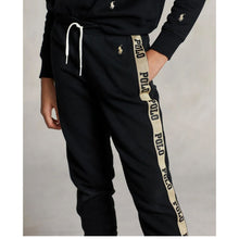 Load image into Gallery viewer, Girls Black &amp; Gold Taped Tracksuit