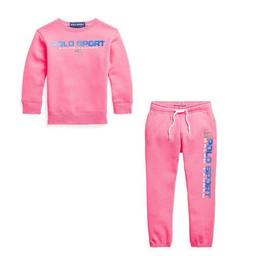 Pink Polo Sport Tracksuit