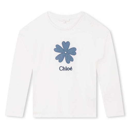 Ivory & Blue Flower T-Shirt