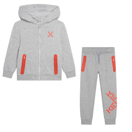Grey & Orange Tracksuit