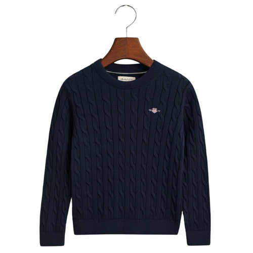 Navy Cable Knitted Jumper