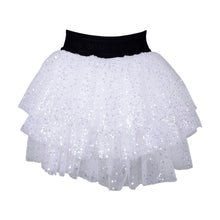 Load image into Gallery viewer, White Tulle Layered Sequin Skirt