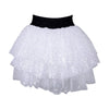 White Tulle Layered Sequin Skirt
