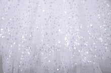 Load image into Gallery viewer, White Tulle Layered Sequin Skirt