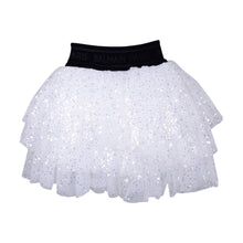 Load image into Gallery viewer, White Tulle Layered Sequin Skirt