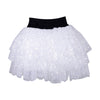 White Tulle Layered Sequin Skirt