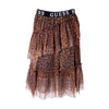 Leopard Print Netted Skirt