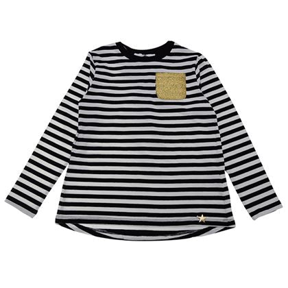 Black & White Stripe Top