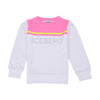 Pink & White Diamante Sweat Top