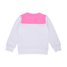 Load image into Gallery viewer, Pink &amp; White Diamante Sweat Top