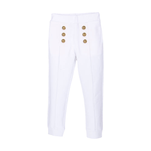White Military Sweat Pants